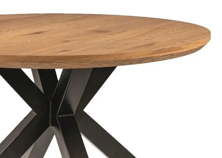 stol-okragly-signal-ritmo-120-cm-blat-dab-naturalny-czarny-metalowy-material-blatu-plyta-laminowana