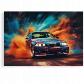 2-x-obraz-60x40-samochody-bmw-e46-e36-m3-abstrakcja-do-garazu-warsztatu-kom