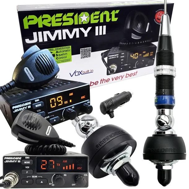 zestaw CB President Jimmy III JIMMY ASC antena Iowa 102cm TiR Bus Off Road