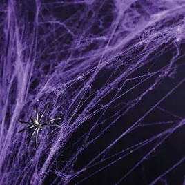 sztuczna-pajeczyna-60g-siec-fioletowa-dekoracja-halloween-2-pajaki
