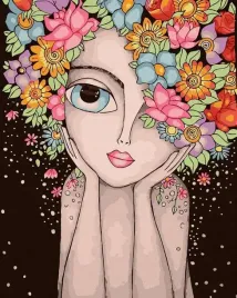 malowanie-po-numerach-czarne-plotno-dziewczyna