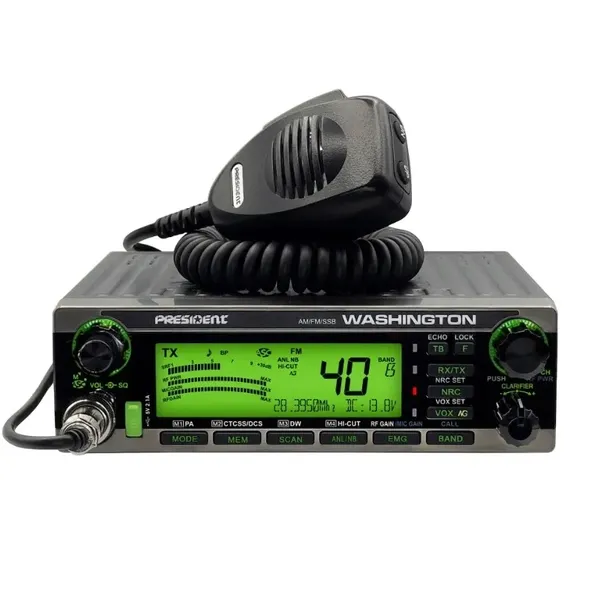 PRESIDENT WASHINGTON radiotelefon amatorski AM/FM/USB/LSB moc do 80W EXPORT