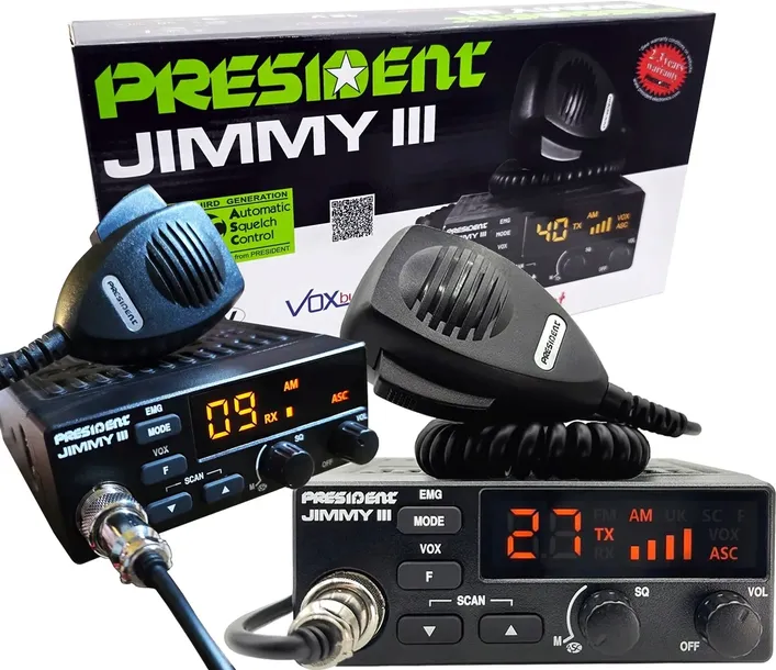 CB RADIO President Jimmy 3 III 12V JIMMY ASC nowy model w ofercie PRESIDENT