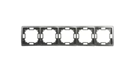 simon-basic-standard-ramka-pieciokrotna-uniwersalna-stal-inox-bmr5-21