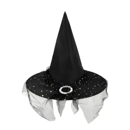 kapelusz-czarownicy-wiedzmy-czarny-z-tiulem-zlote-zdobienia-halloween