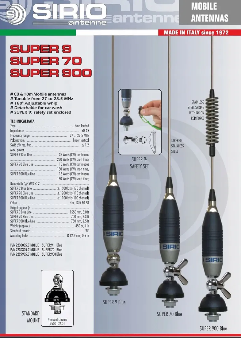 antena-cb-sirio-super-70-chrome-70cm