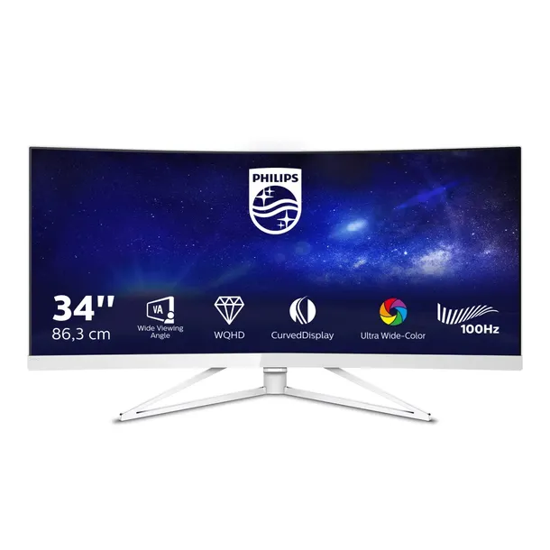 Monitor LED Curved Philips 349X7FJEW/00 34" 3440 x 1440 px VA zakrzywiony