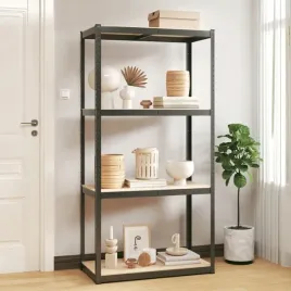 regal-z-4-polkami-antracytowy-stal-i-material-drewnopochodny-lumarko
