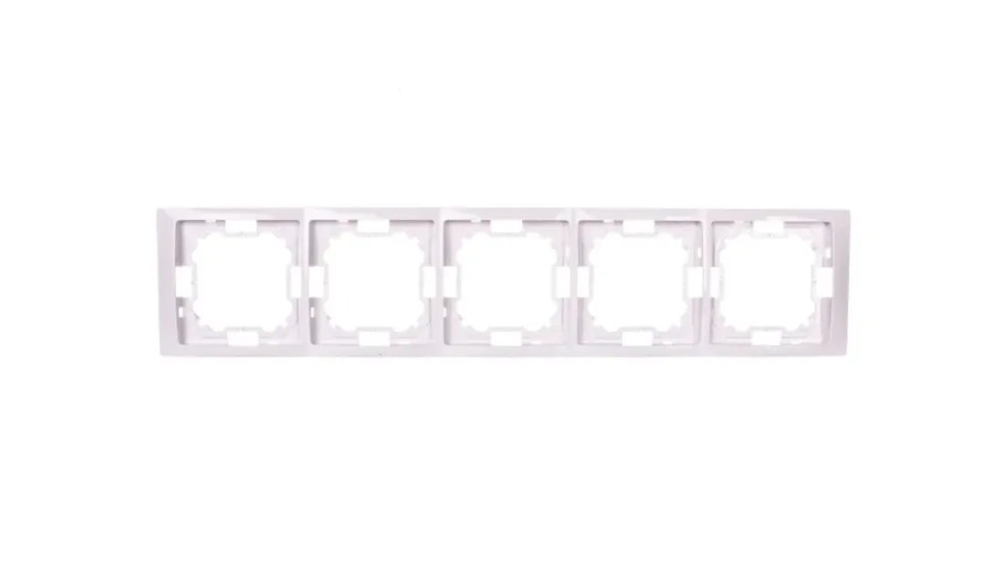 simon-basic-neos-ramka-pieciokrotna-biala-bmrc5-11
