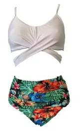 stroj-kapielowy-bikini-kwiaty-tropikalne-wysoki-stan-l