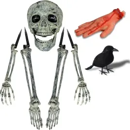 sifoel-zestaw-dekoracji-halloween-szkieletowe-kolki-krwawa-dlon-kruk