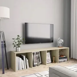 regal-na-ksiazki-szafka-tv-kolor-dab-sonoma-143x30x36-cm-lumarko