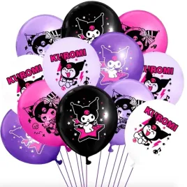 balony-urodzinowe-z-nadrukiem-kuromi-my-melody-12-sztuk-30-cm