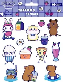 tatuaze-zmywalne-yummy-yum-kapibara-happy-color