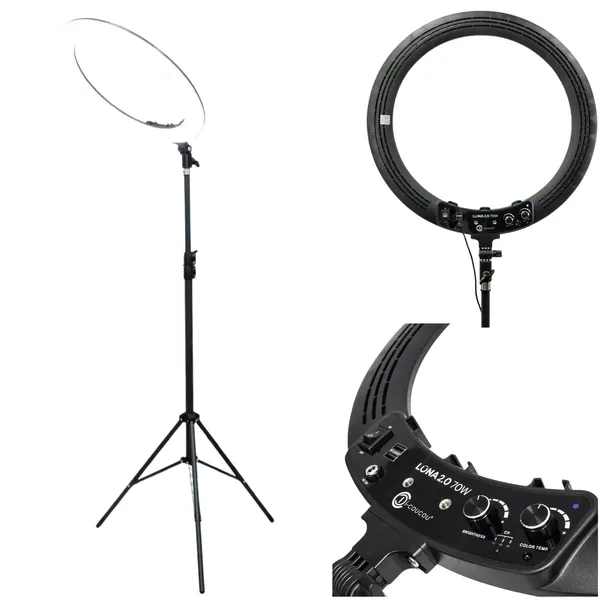 Lampa Kosmetyczna Led Przedłużania Rzęs Makijażu Bezcieniowa Podłogowa Ring