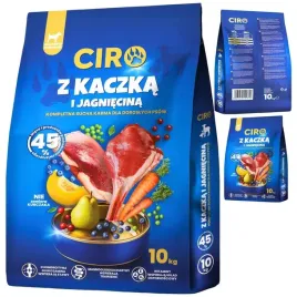 sucha-karma-dla-psa-ciro-kaczka-i-jagniecina-10kg-45percent-miesa-adult-care-lamb