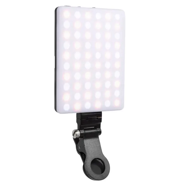 Lampka LED Telefonu Klips Selfie Lampa Zdjęć Makijażu Kosmetyczna Czarna