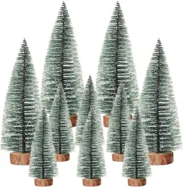 10-miniaturowych-zielonych-choinek-z-efektem-sniegu-zestaw-do-dekoracji