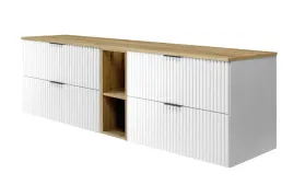 szafka-lazienkowa-pod-umywalke-wiszaca-180-cm-biala-ryflowane-fronty-blat