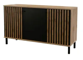 duza-komoda-na-nozkach-z-lamelami-150cm-london-3d-dab-wotan-czarny