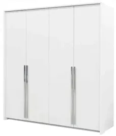 szafa-otwierana-wysoka-4-drzwiowa-genua-210x65x217-biala-srebrne-uchwyty
