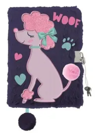 pamietnik-a5-96k-z-klodka-3d-lady-poodle