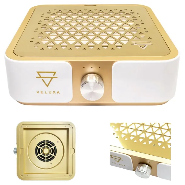 Pochłaniacz pyłu Veluxa 60 W Kasetowy Manicure Paznokci Cichy Mocny Filtr