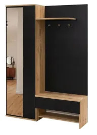 nowoczesna-garderoba-milo-140-dab-wotan-czarny-loft-z-lustrem-i-szuflada