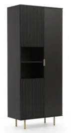 czarny-wysoki-regal-80-na-nozkach-z-ryflowanymi-frontami