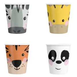 kubki-papierowe-zwierzaki-safari-kolorowe-na-urodziny-party-18cm-4szt