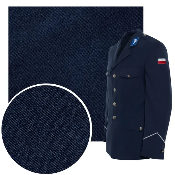 Tkanina Gabardynowa Mundurowa Policja Kolor Granatowy Mundur Policji 1mb
