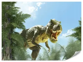 fototapeta-dla-dzieci-dinozaur-abstrakcja-palmy-3d-dla-mlodziezy-400x280