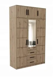 wysoka-szafa-otwierana-z-nadstawka-kos-d3-149x245x575-dab-artisan-szuflady