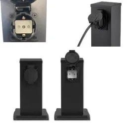 slupek-ogrodowy-elektryczny-gniazdo-230v-uziemienie-ip44-czarny-wytrzymaly