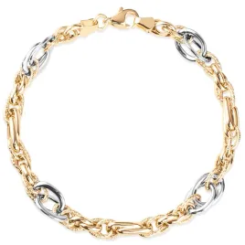 damska-zlota-bransoletka-z-diamentowaniem-i-finezyjnym-splotem-14kt-585