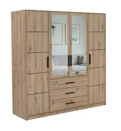 szafa-czterodrzwiowa-z-lustrem-kos-d4-196x200x575cm-dab-artisan-3-szuflady