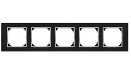 santra-ramka-pieciokrotna-ip20-czarny-chrom-4175-46