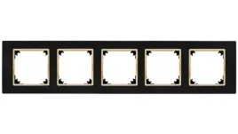 vestra-ramka-pieciokrotna-ip20-czarny-zloty-3875-47