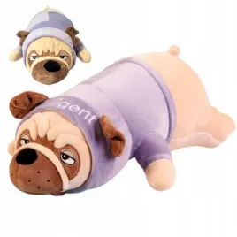 2-x-pies-mops-buldog-fioletowy-sweterek-maskotka-poduszka-zaglowek-przytula