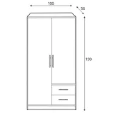 szafa-ubraniowa-meblar-smart-100-cm-dwudrzwiowa-2-szuflady-antracyt-stan-nowy