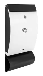 skrzynka-na-listy-z-tuba-ulotki-pocztowa-c4-tuba-bialo-czarna-black-and-white