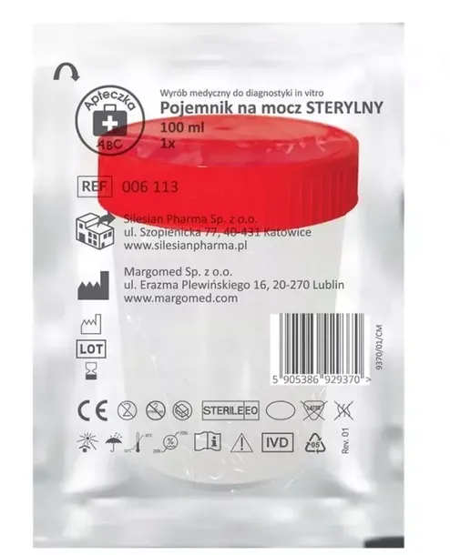 Pojemnik na mocz sterylny ,100 ml (Apteczka ABC)