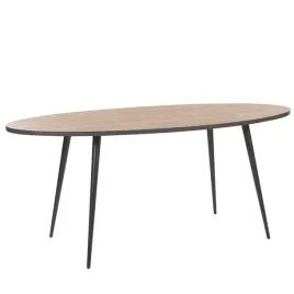 stol-do-jadalni-owalny-180-x-90-cm-ciemne-drewno-z-czarnym-ottawa