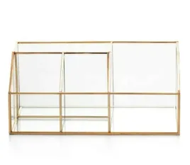 szklany-przybornik-pojemnik-organizer-przegrodki-na-biurko-do-biura