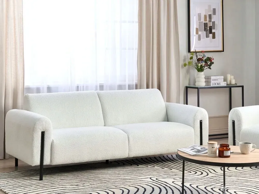 sofa-3-osobowa-boucle-biala-askim-stan-nowy