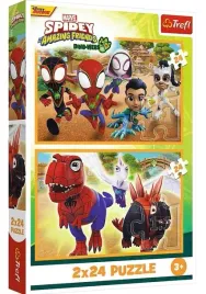 puzzle-2x24-spidey-i-dinozaury-trefl