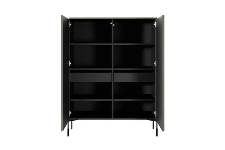kredens-sonatia-120-cm-kolor-mebla-czarny-odcienie-zieleni-oliwka