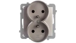as-gniazdo-podwojne-z-u-satyna-light-gp-2grz-m-45