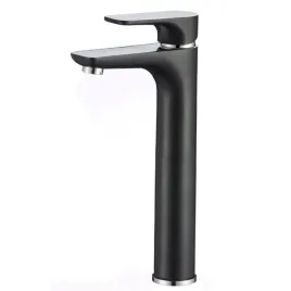 bateria-umywalkowa-stojaca-wysoka-jednouchwytowa-senja-black-chrome-czarna