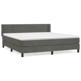 vidaxl-lozko-kontynentalne-z-materacem-ciemnoszare-160x200cm-aksamit